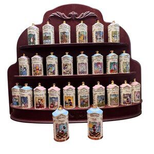 Walt Disney Spice Jar Set Lenox 1995 Salt Pepper Shakers EUC Vintage 26 Set